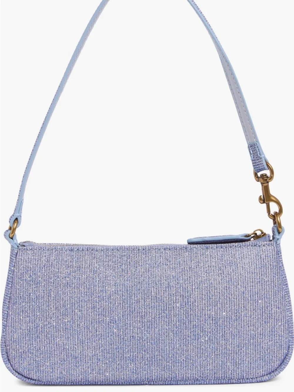 Kurt Geiger Highgate Lilac Glitter Shoulder Bag with Gold Hardware